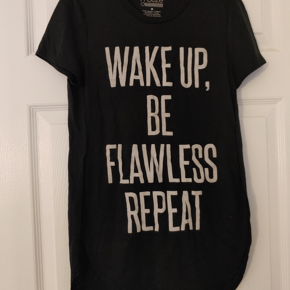 Black quoted tunic